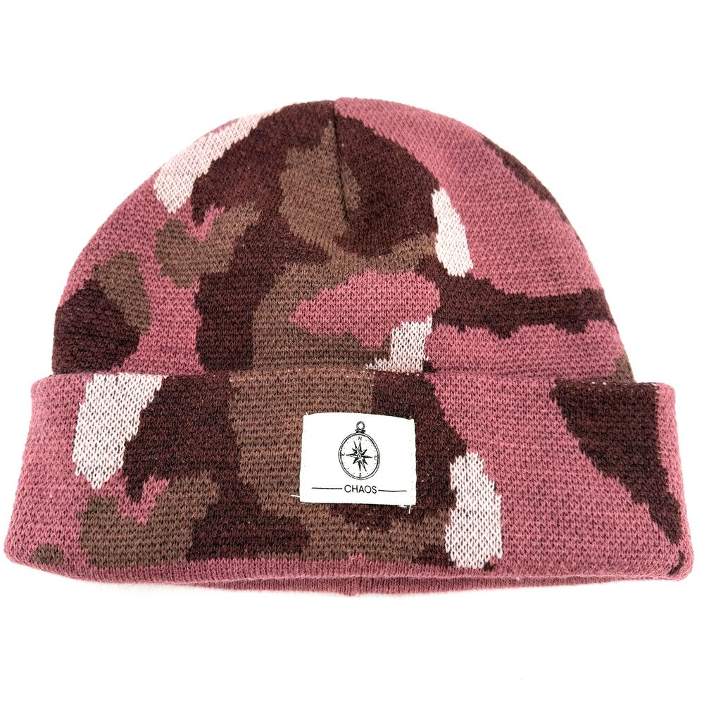 Chaos Women's Pink Camo Beanie Hat